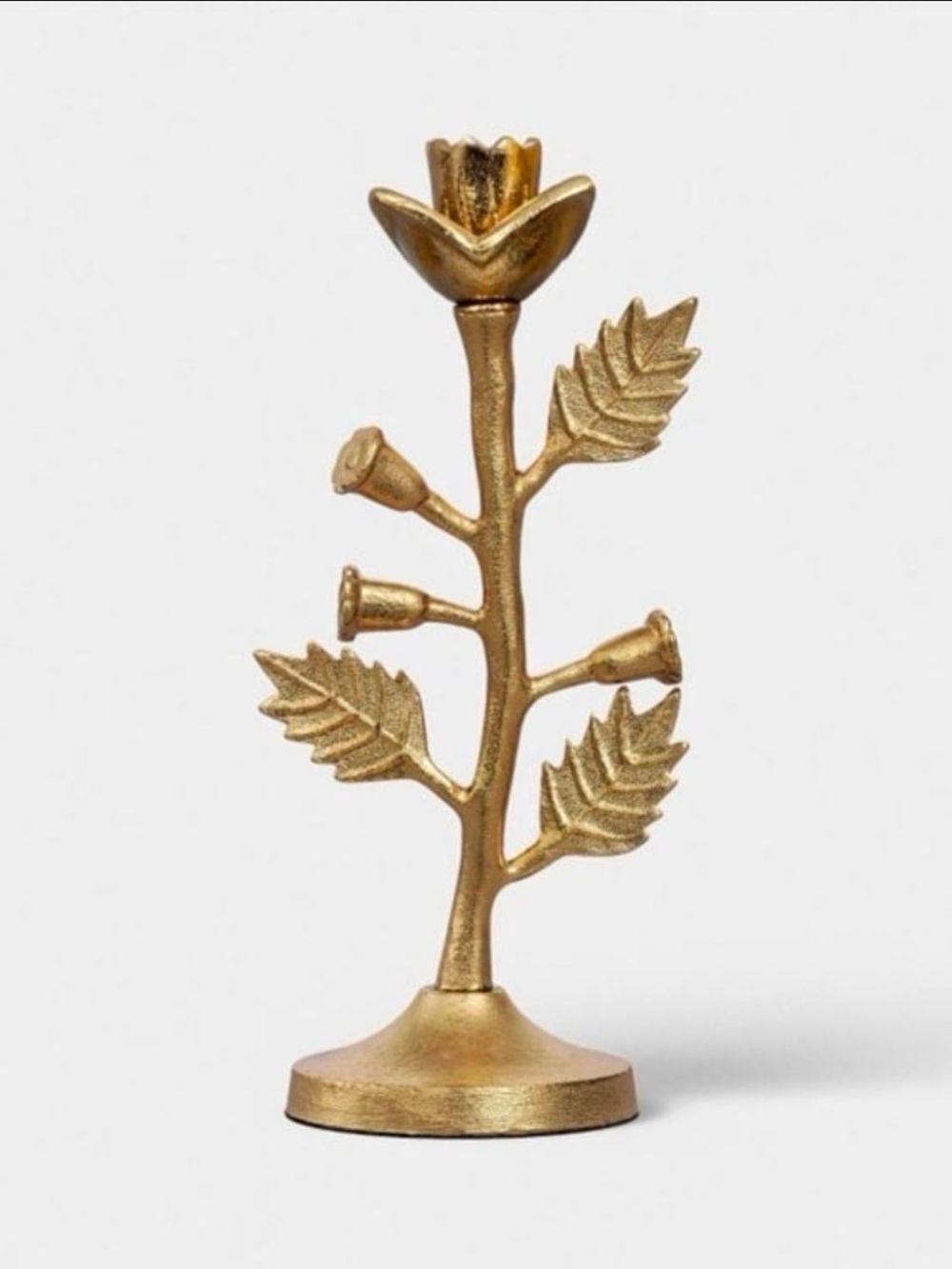 Threshold Gold Metal Botanical Taper Candle Holder Easter Mothers day Summer NEW